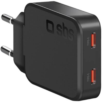 Ładowarka sieciowa SBS TETRGAN2C65SLIM Ultra-Slim GaN 65W Czarny