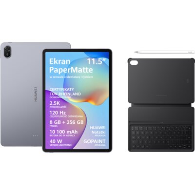 Tablet HUAWEI MatePad 11.5" 2025 PaperMatte Edition 8/256GB Wi-Fi Szary + Klawiatura + Rysik