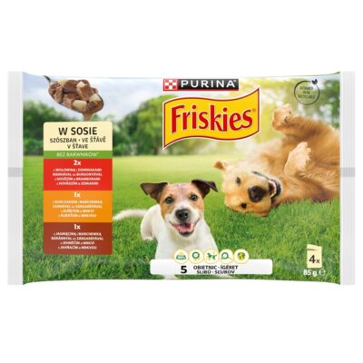 Karma dla psa FRISKIES Mix Mięs w sosie 4 x 85 g
