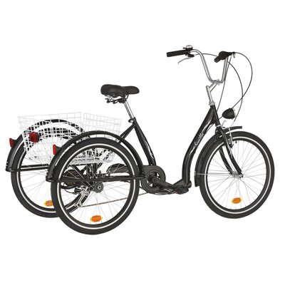 Rower trójkołowy DAWSTAR Sewilla 6B 24 cale Czarny