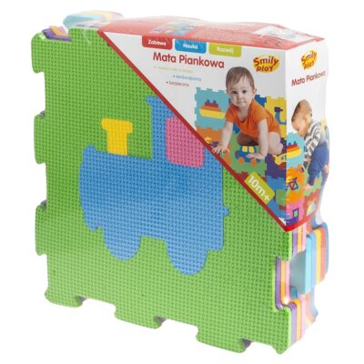 Mata piankowa SMILY PLAY Puzzle Pojazdy 29 x 29 cm (9 elementów)