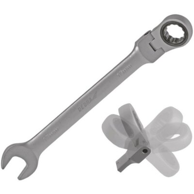 Klucz płasko-oczkowy DEDRA 14GP49 15 mm z grzechotką