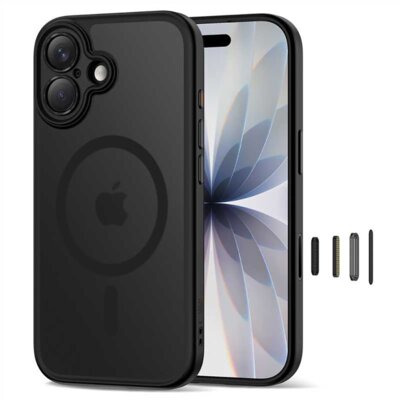 Etui TECH-PROTECT MagPeak MagSafe CC do Apple iPhone 17 Czarny matowy