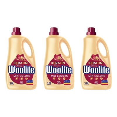 Płyn do prania WOOLITE Keratin Therapy 3 x 3600 ml do kolorowych tkanin z keratyną