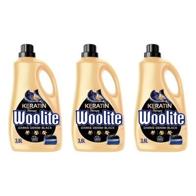 Płyn do prania WOOLITE Keratin Therapy 3 x 3600 ml do czarnych tkanin z keratyną