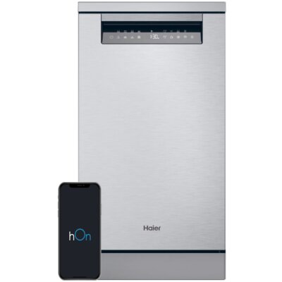 Zmywarka HAIER I-Pro Shine 5 Slim XF0C3TB0FX AI Smart, Auto Door - automatycznie otwierane drzwi, hOn