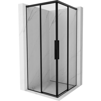 Mexen Rox Duo kabina prysznicowa rozsuwana 120 x 120 cm, czarna ramka, czarna - 8C2D-120-120-70-70