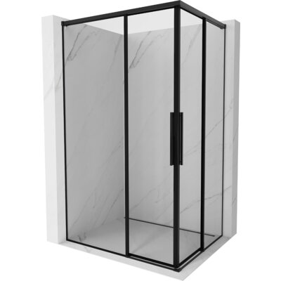 Mexen Rox Duo kabina prysznicowa rozsuwana 120 x 75 cm, czarna ramka, czarna - 8C2D-120-075-70-70