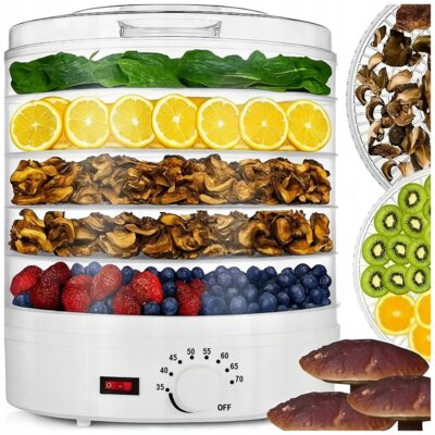 Suszarka do grzybów EXTRALINK Home + 5 Sit Biały