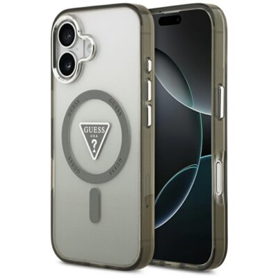 Etui GUESS IML Gradient Triangle Logo MagSafe do Apple iPhone 17 Khaki