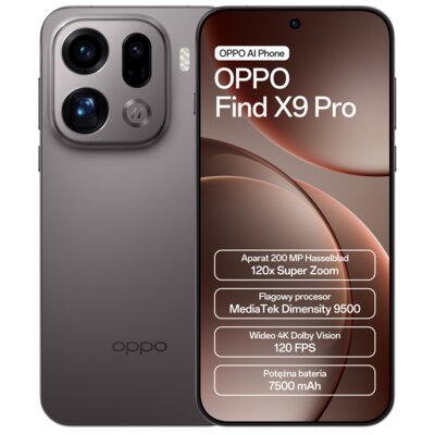 Smartfon OPPO Find X9 Pro 5G 16/512 6.78" 120Hz Brązowy