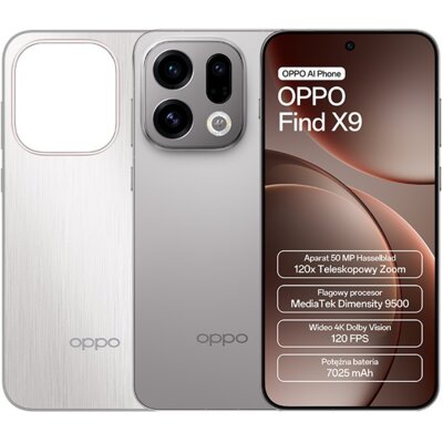 Smartfon OPPO Find X9 5G 12/512 6.59" 120Hz Tytanowy