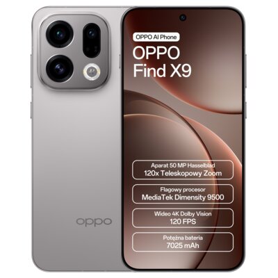 Smartfon OPPO Find X9 5G 12/512 6.59" 120Hz Tytanowy