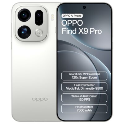 Smartfon OPPO Find X9 Pro 5G 16/512 6.78" 120Hz Biały
