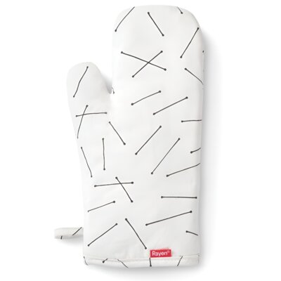 Rękawica kuchenna bawełniana RAYEN RA-6159.02 Biało-czarny