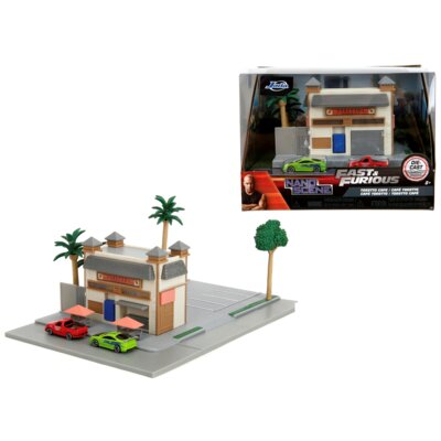 Zestaw pojazdów JADA TOYS Szybcy i wściekli Nano Scene Kawiarnia Toretto 9334914314R00