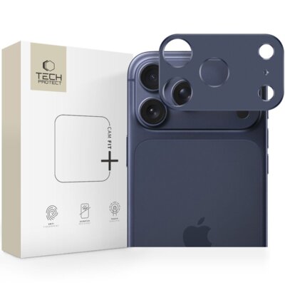Nakładka na obiektyw TECH-PROTECT Camalloy Fit+ do Apple iPhone 17 Pro Max Granatowy