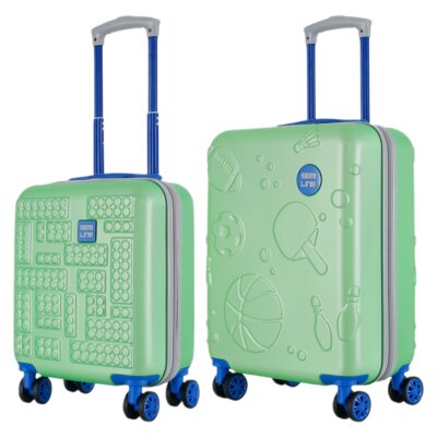 Zestaw walizek SEMI LINE T5890-0 44.5/54.5 cm Zielono-niebieski