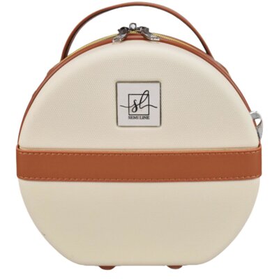 Kuferek SEMI LINE T5670-1 Vintage 23 cm Ecru-brązowy