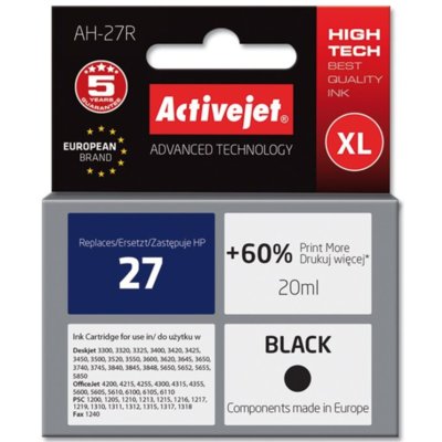 Tusz ACTIVEJET do HP 27 C8727A Czarny 20 ml AH-27R