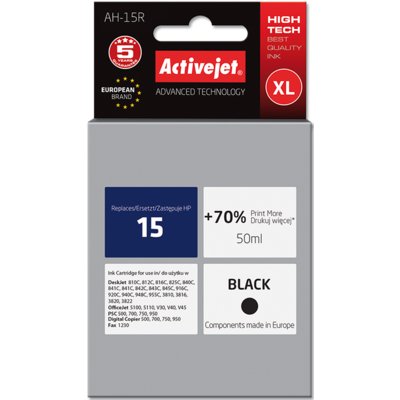 Tusz ACTIVEJET do HP 15 C6615N Czarny 50 ml AH-15R