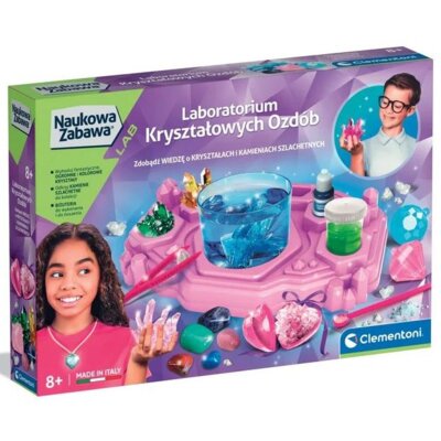 Zestaw kreatywny CLEMENTONI Naukowa Zabawa Laboratorium kryształowych ozdób C50398
