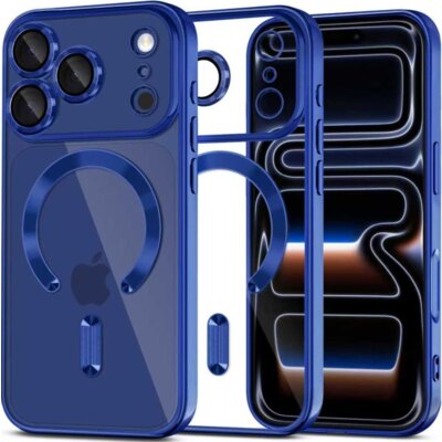 Etui TECH-PROTECT MagFlex MagSafe do Apple iPhone 17 Pro Max Przezroczysto-niebieski