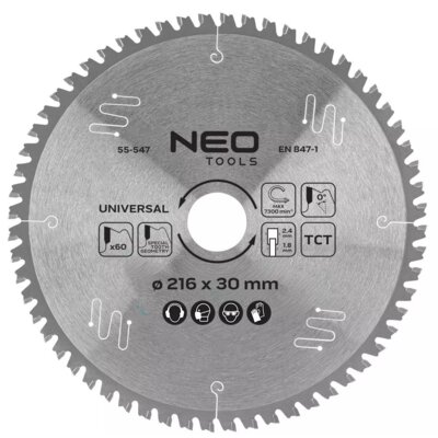 Tarcza do cięcia NEO TOOLS 55-547 216 mm