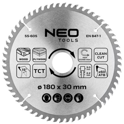 Tarcza do cięcia NEO TOOLS 55-605 180 mm