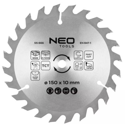 Tarcza do cięcia NEO TOOLS 55-666 150 mm
