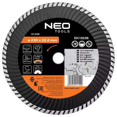 Tarcza do cięcia NEO TOOLS 57-638 230 mm