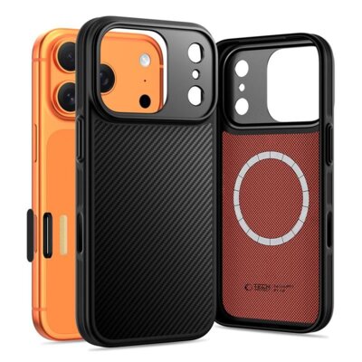 Etui TECH-PROTECT Kevlar Aramid MagSafe do Apple iPhone 17 Pro Czarny