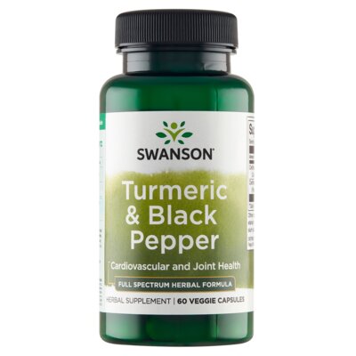 Suplement diety SWANSON Full Spectrum Turmeric Czarny pieprz (60 kapsułek)