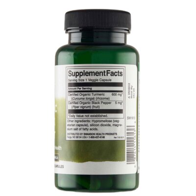 Zdjęcia - Pozostałe suplementy sportowe Swanson Suplement diety  Full Spectrum Turmeric Czarny pieprz  (60 kapsułek)