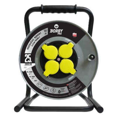 Przedłużacz BORBY BY-02-36515 25 m Czarny