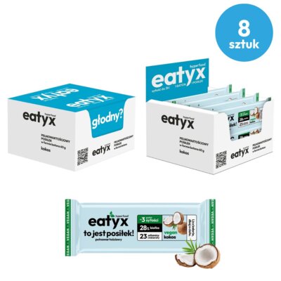 Baton proteinowy EATYX Hyperfood Kokosowy (8 x 60 g)