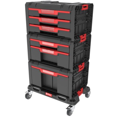 Zestaw skrzynek narzędziowych QBRICK System PRO Drawer Workshop SET 7 2.0 Czarny