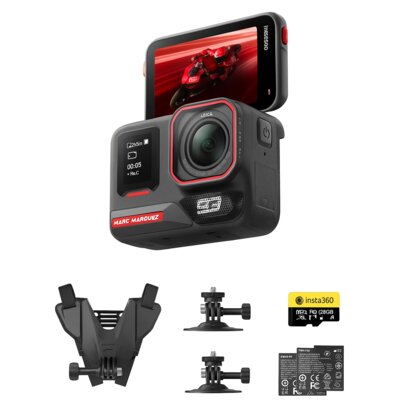 Kamera sportowa INSTA360 Ace Pro 2 MM93 Edycja Marc Marquez, Z podwójną baterią, Podwójne wsparcie AI, filmy 8K 30FPS, Wi-Fi, Bluetooth