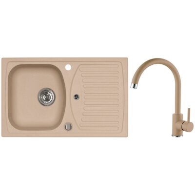 Zlewozmywak ALVEUS Record 30 kol. 55 Beż + bateria Kati