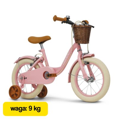 Rower dziecięcy HUFFY Retro Vintage 14 cali Pudrowy-róż Wzrost: 95-110 cm Wiek: 4-6 lat