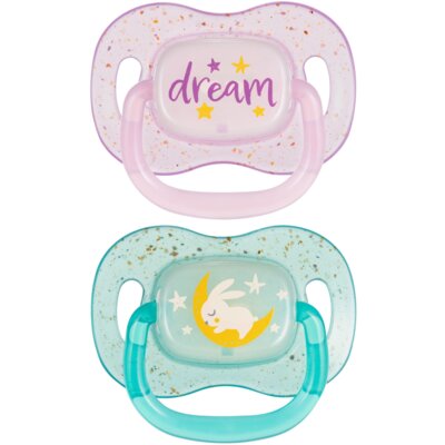 Smoczek CANPOL BABIES NightGlow 18 m+ Różowy (2 sztuki)