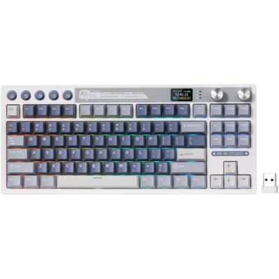 Klawiatura ROYAL KLUDGE RK M87 Ocean Blue Beige Switch