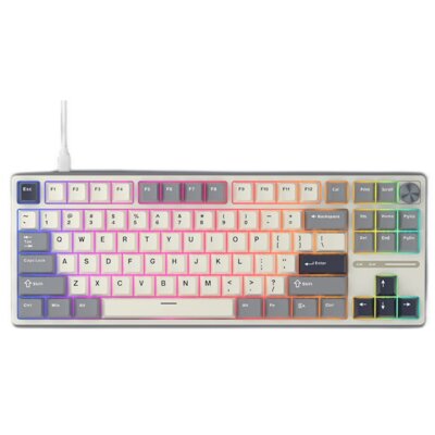 Klawiatura ROYAL KLUDGE R87 Pro Half Grey Brown Switch