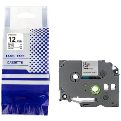 Taśma PRISM ZBR-TZE231 12 mm x 8 m Czarny na białym Zamiennik