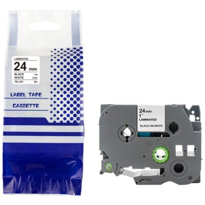 Taśma PRISM ZBR-TZE251 24 mm x 8 m Czarny na białym Zamiennik