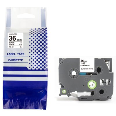 Taśma PRISM ZBR-TZE261 36 mm x 8 m Czarny na białym Zamiennik