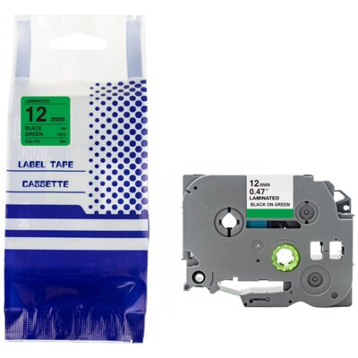 Taśma PRISM ZBR-TZE731 12 mm x 8 m Czarny na zielonym Zamiennik