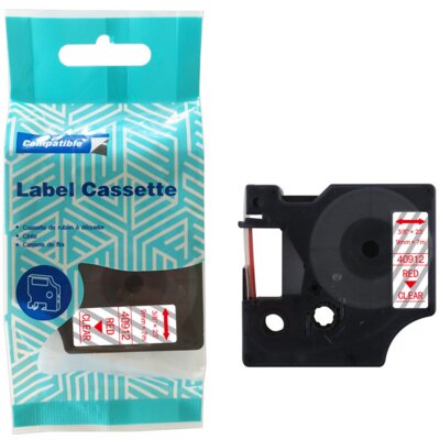Taśma PRISM ZDT-D140912 9 mm x 7 m Czerwony na przezroczystym Zamiennik