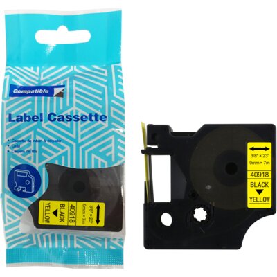 Taśma PRISM ZDT-D140918 9 mm x 7 m Czarny na żółtym Zamiennik