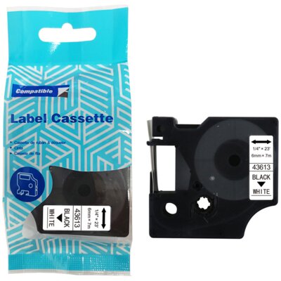 Taśma PRISM ZDT-D143613 6 mm x 7 m Czarny na białym Zamiennik